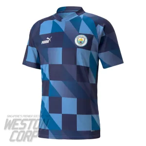 Manchester City Adult Pre-Match Jersey (Lake Blue/Navy)
