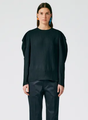 Matte Crinkle Square Sleeve Top