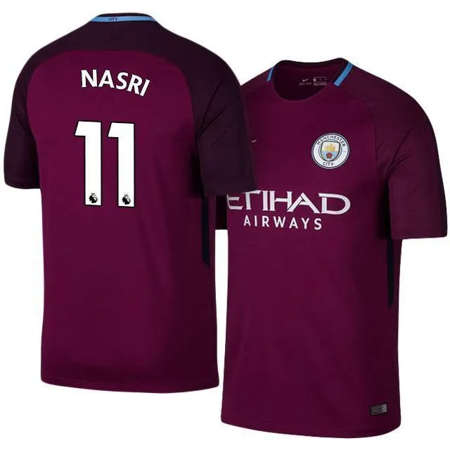 Men 11 Samir Nasri Jersey Away Soccer Manchester City Jersey Premier League