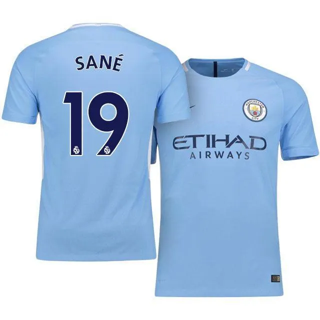 Men 19 Leroy Sane Jersey Home Soccer Manchester City Jersey Premier League