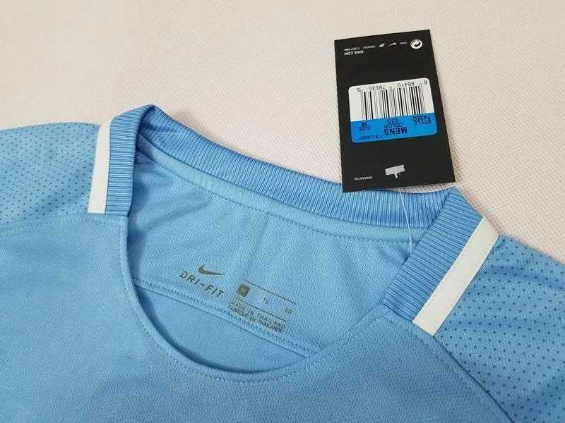 Men No name Jersey Home Soccer Manchester City Jersey 2018 Premier League