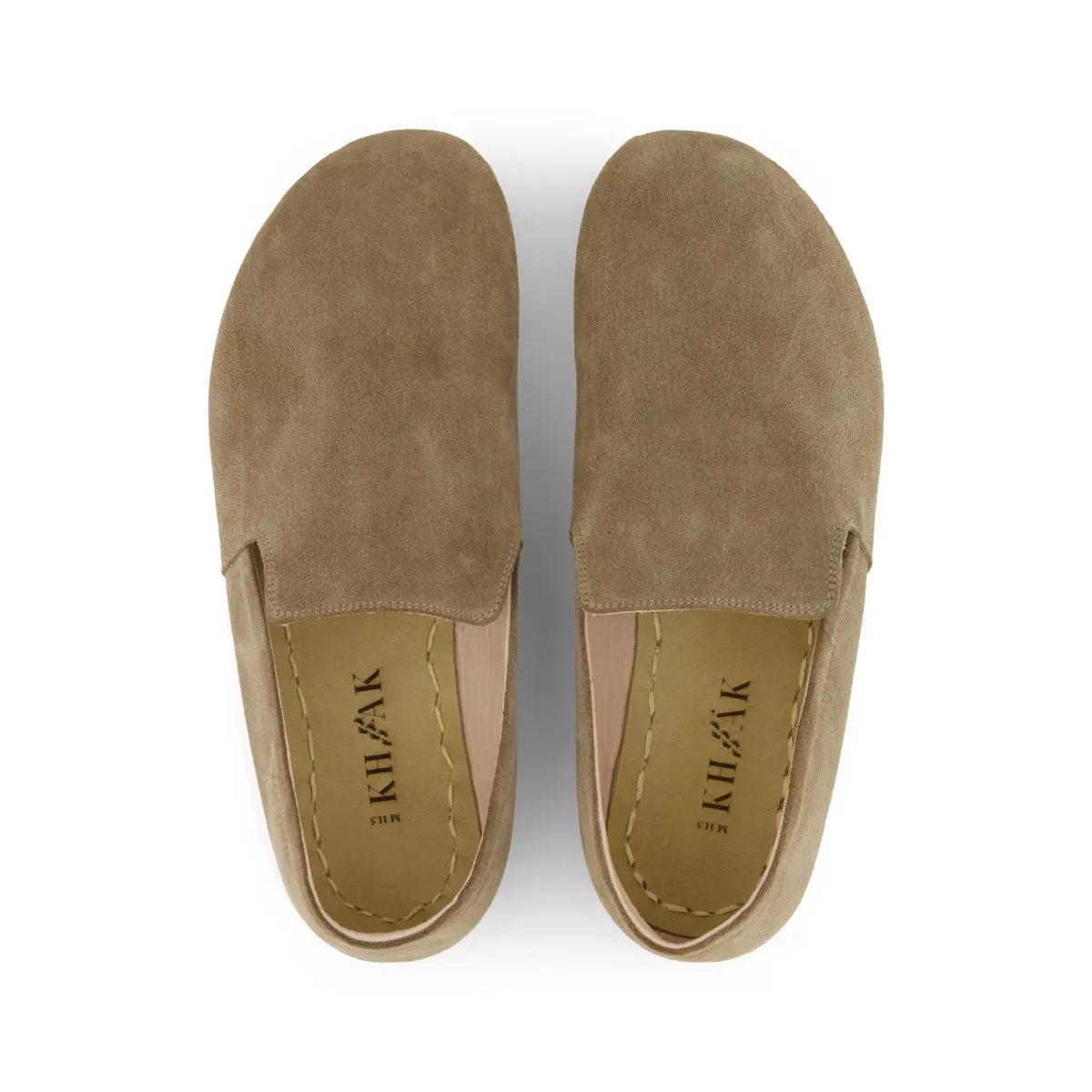 Men's Barefoot Grounding Suede Slip-on Shoes - Khaki
