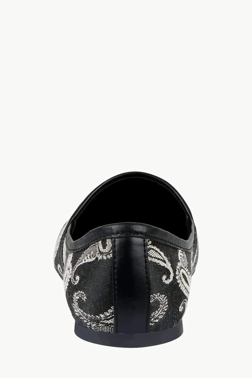 Men's Black Paisley Slip-On Juttis