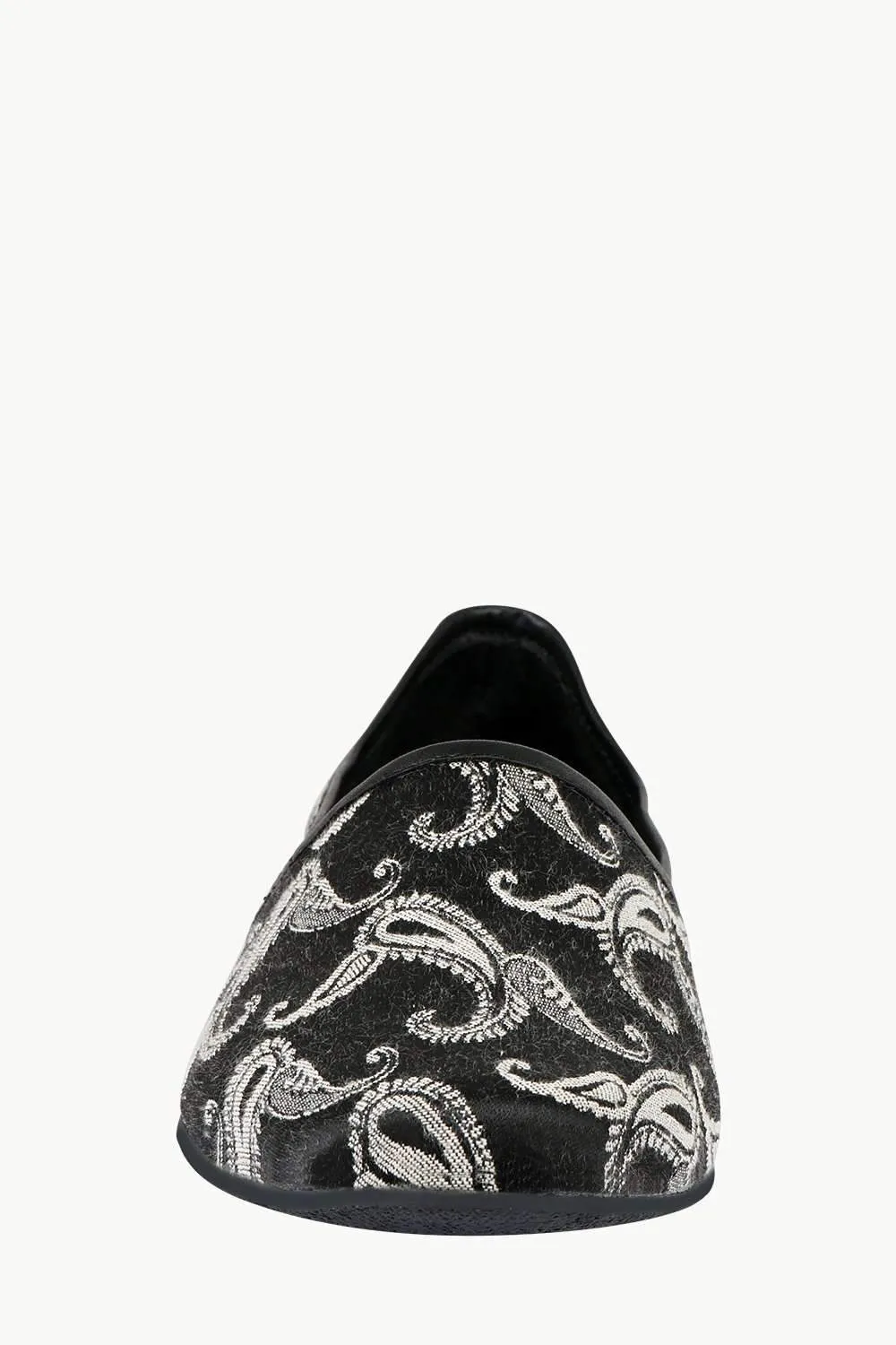 Men's Black Paisley Slip-On Juttis