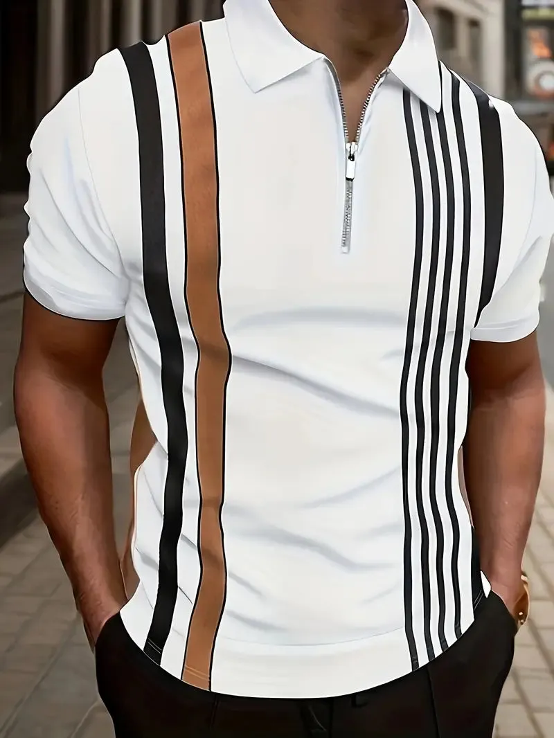 Men's Jacob Casual Striped Short-Sleeve Shirt