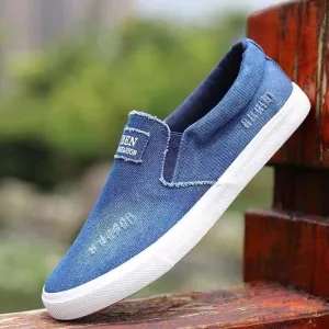 Men's Tendon Sole Canvas Shoes Slip-on Plus Size Summer