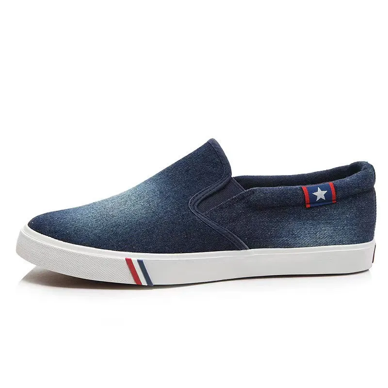 Men's Tendon Sole Canvas Shoes Slip-on Plus Size Summer