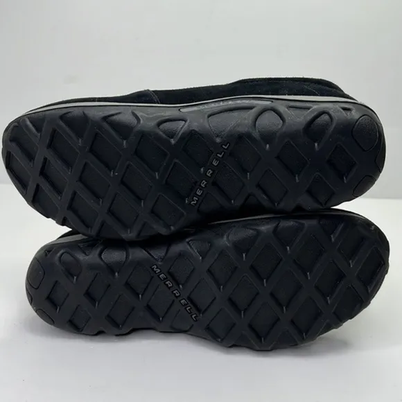 MERRELL Kid’s Jungle Moc Frosty Waterproof Black  moccasin slip on shoe Sz 4.5