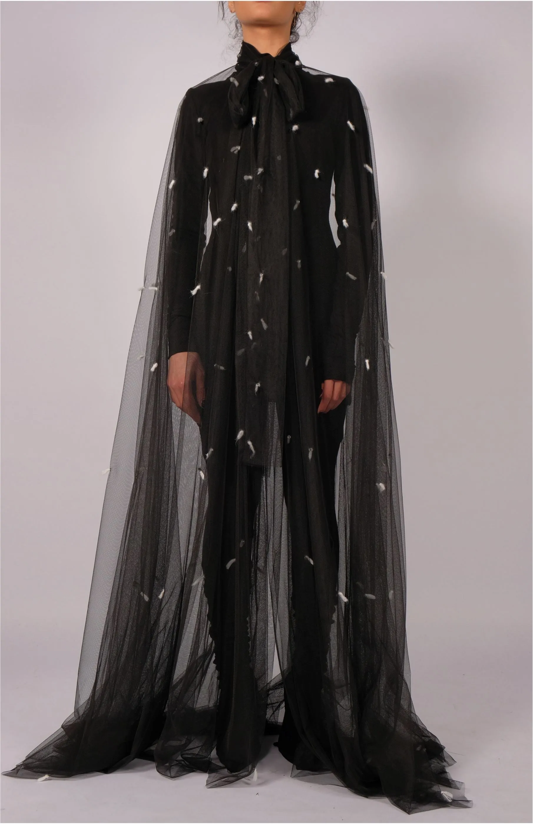 Mesh Polka-Dots Cape