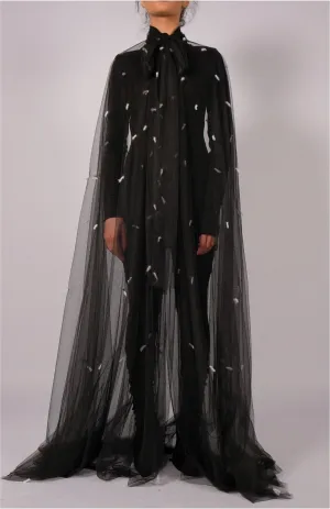 Mesh Polka-Dots Cape