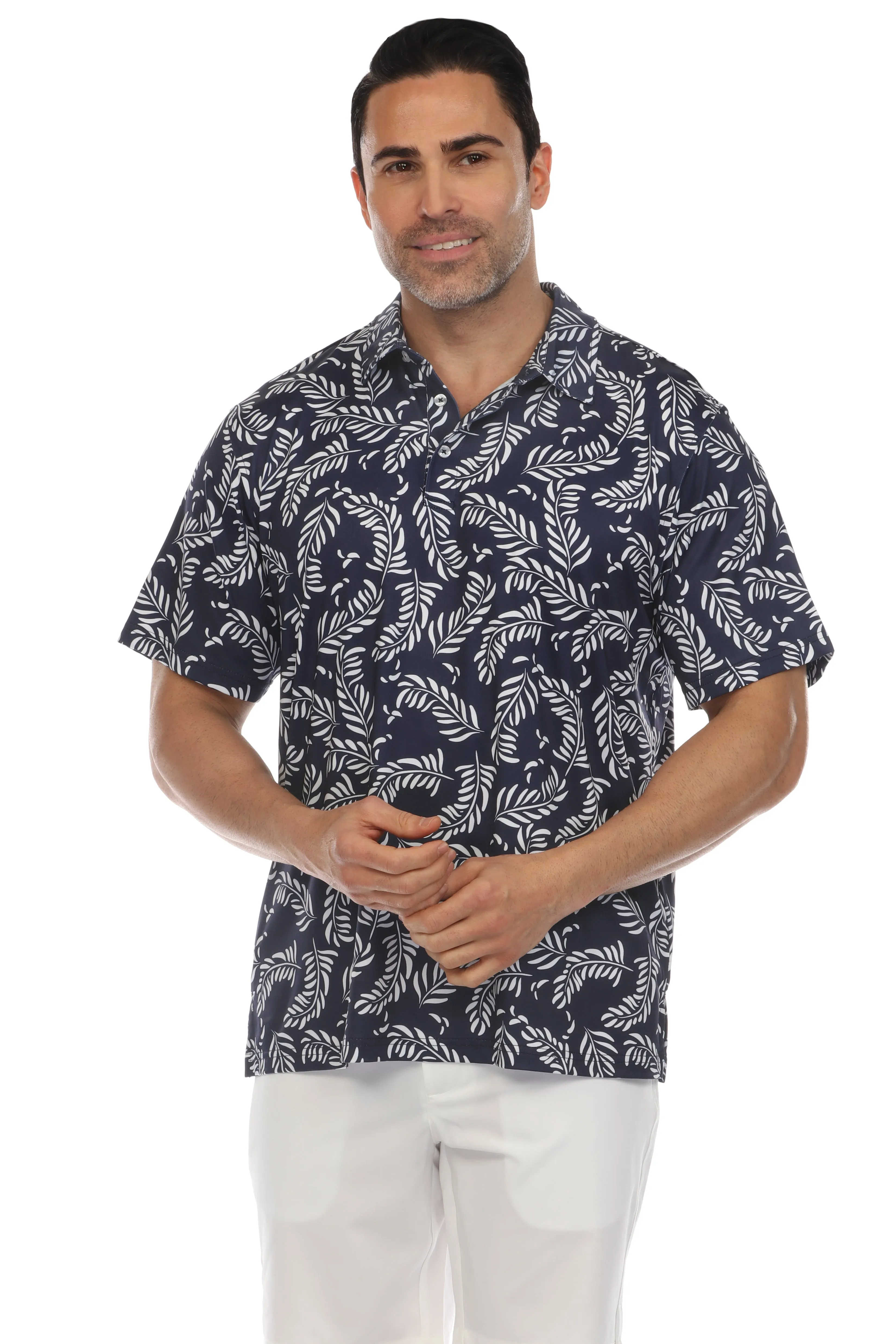 Mojito Casual Dry-Fit Polo Shirt Tropical Print