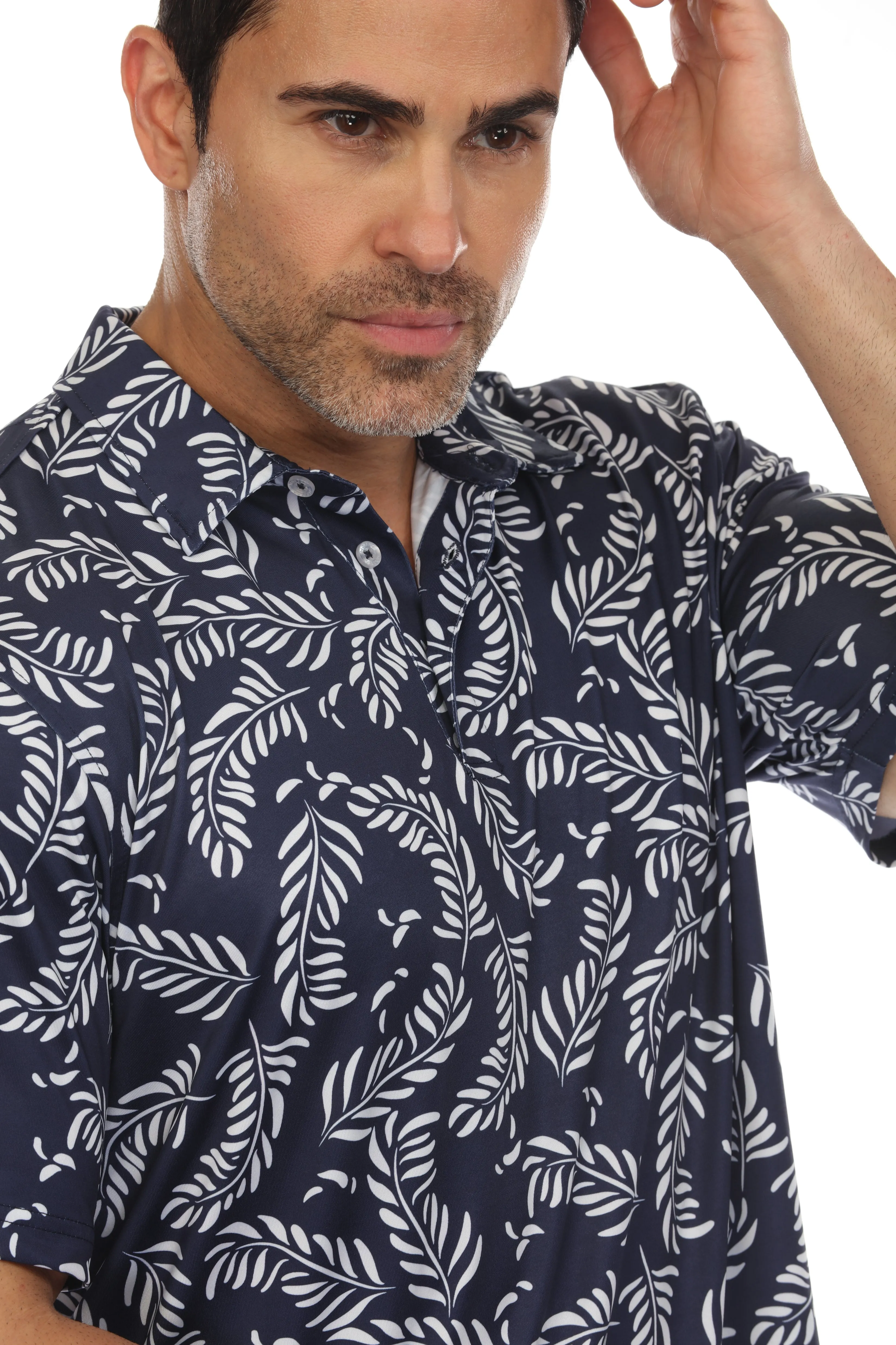 Mojito Casual Dry-Fit Polo Shirt Tropical Print