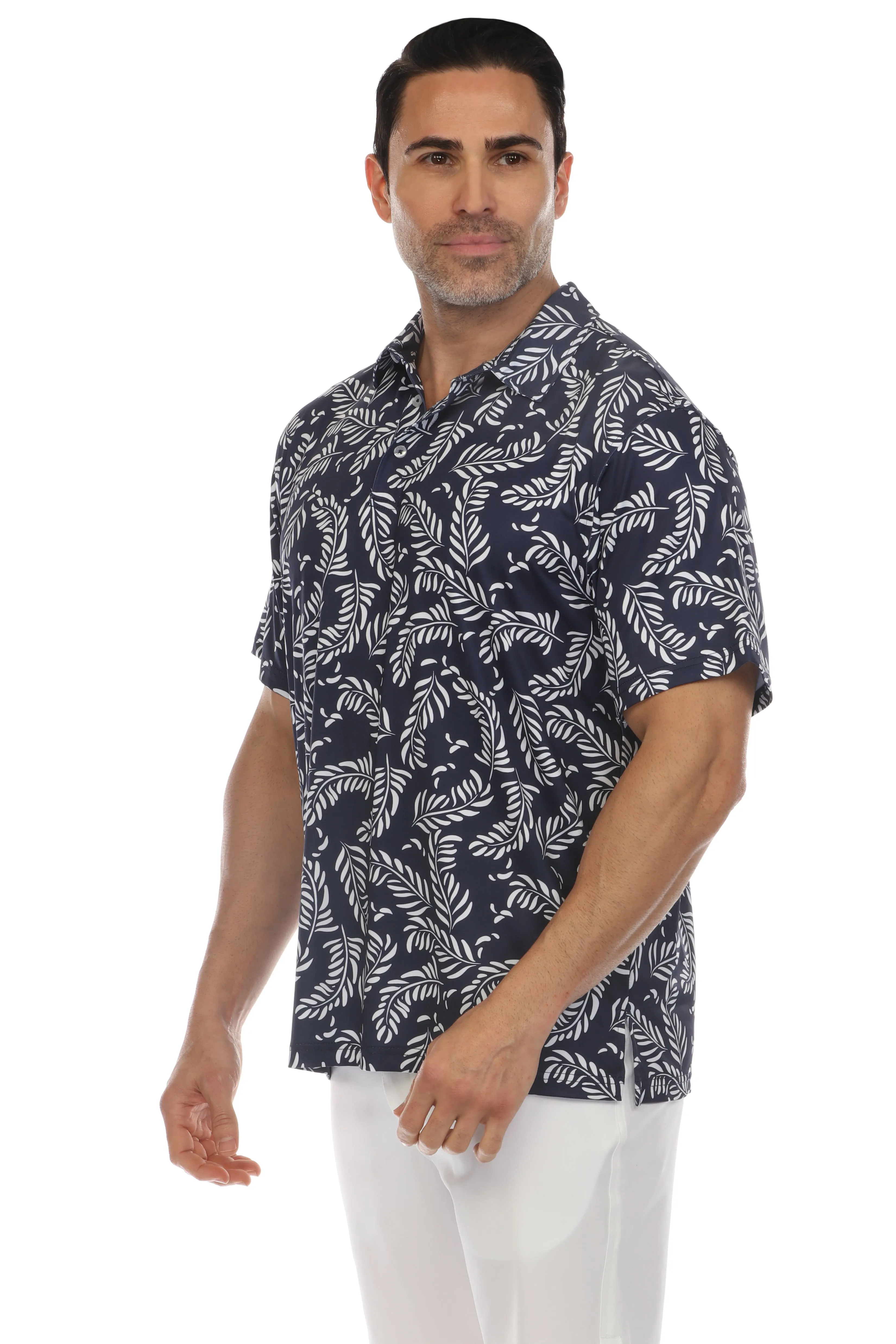 Mojito Casual Dry-Fit Polo Shirt Tropical Print