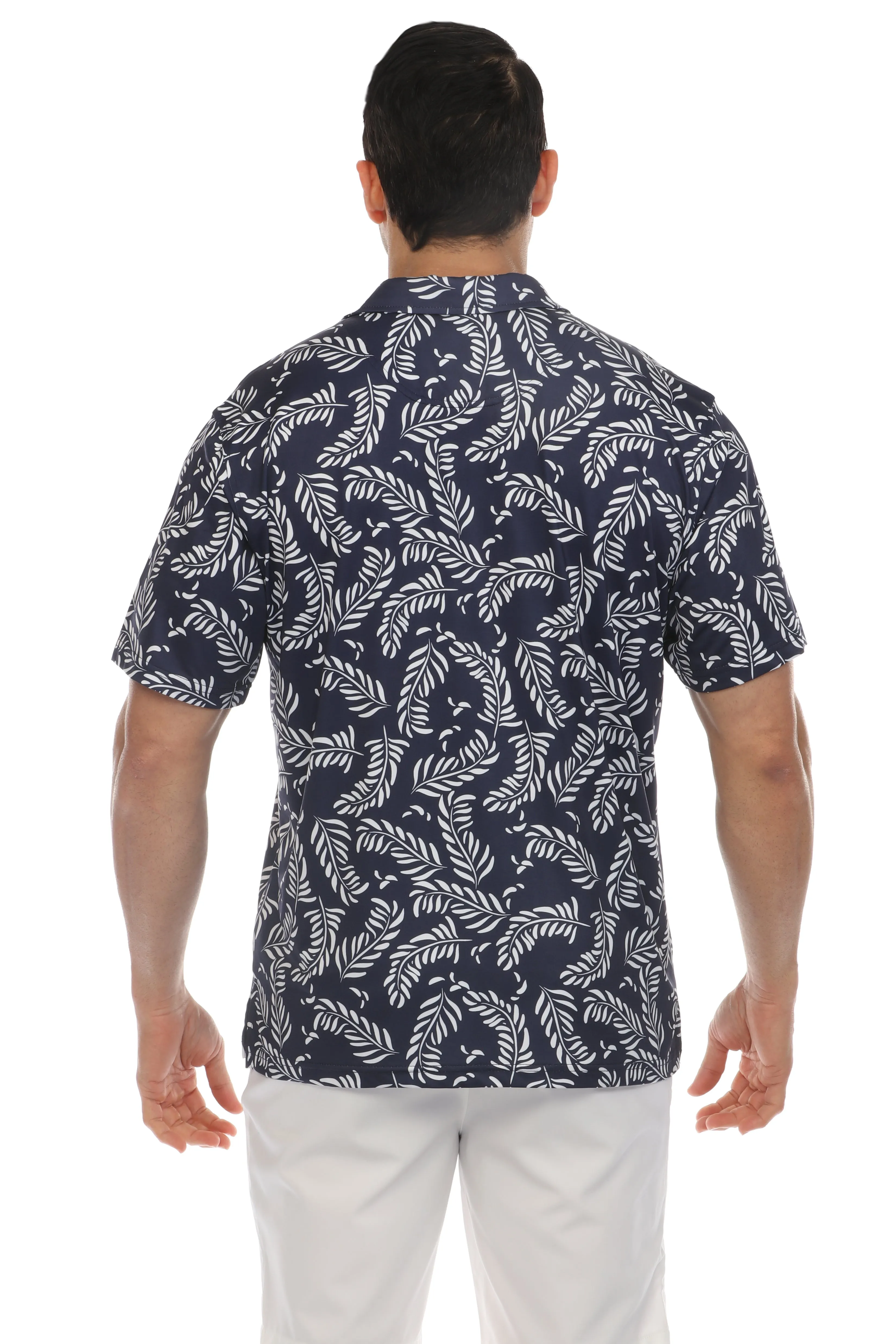 Mojito Casual Dry-Fit Polo Shirt Tropical Print