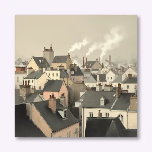 Morning Whisper Over Rooftops Wall Art Poster
