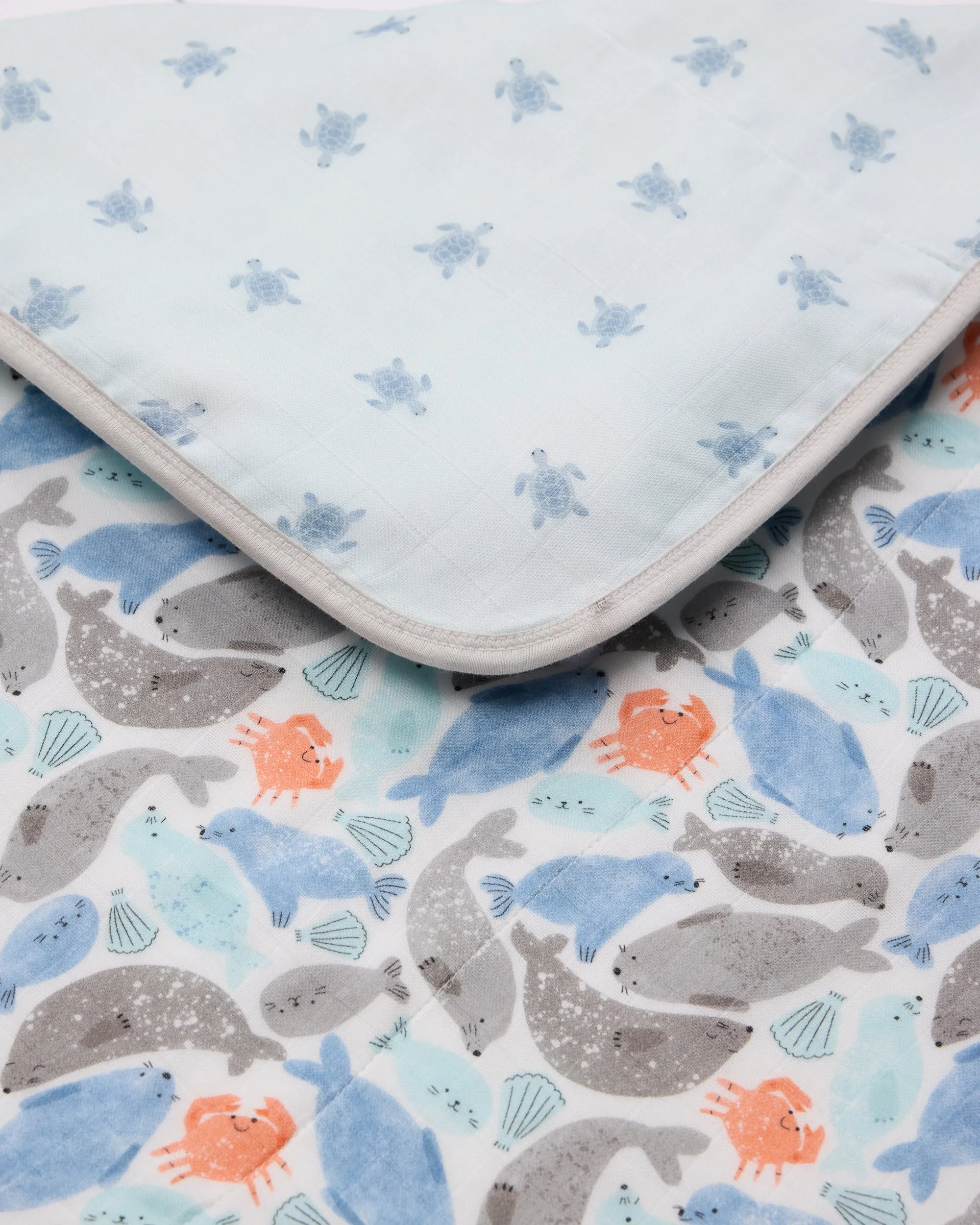 Muslin Quilt - Silly Seals