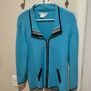 Nancy Bolen City Girl light blue jacket