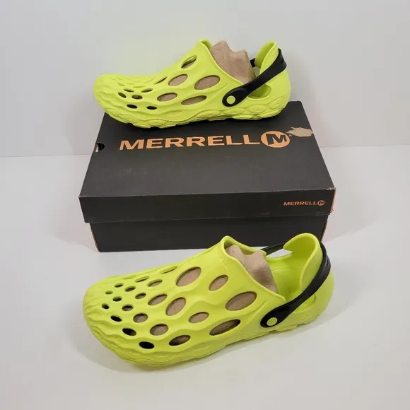 New Merrell Hydro Moc Hi Viz Yellow Green Slip On Water Comfort Shoe Men US 14