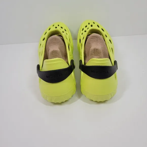 New Merrell Hydro Moc Hi Viz Yellow Green Slip On Water Comfort Shoe Men US 14