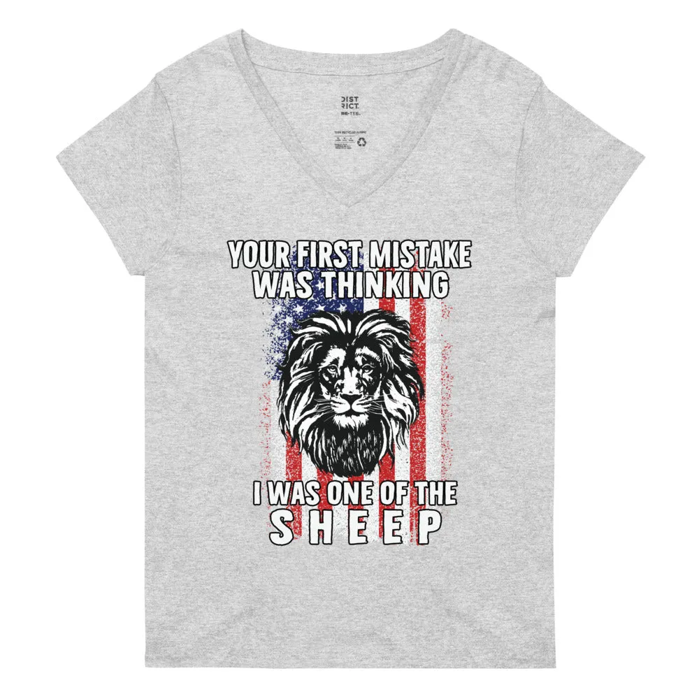 NOT A SHEEP Women’s recycled v-neck t-shirt