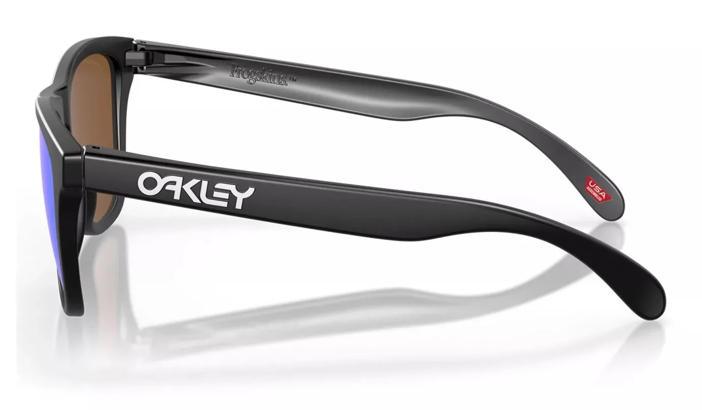OAKLEY Frogskins Sunglasses - Matte Black - Prizm Violet Lens