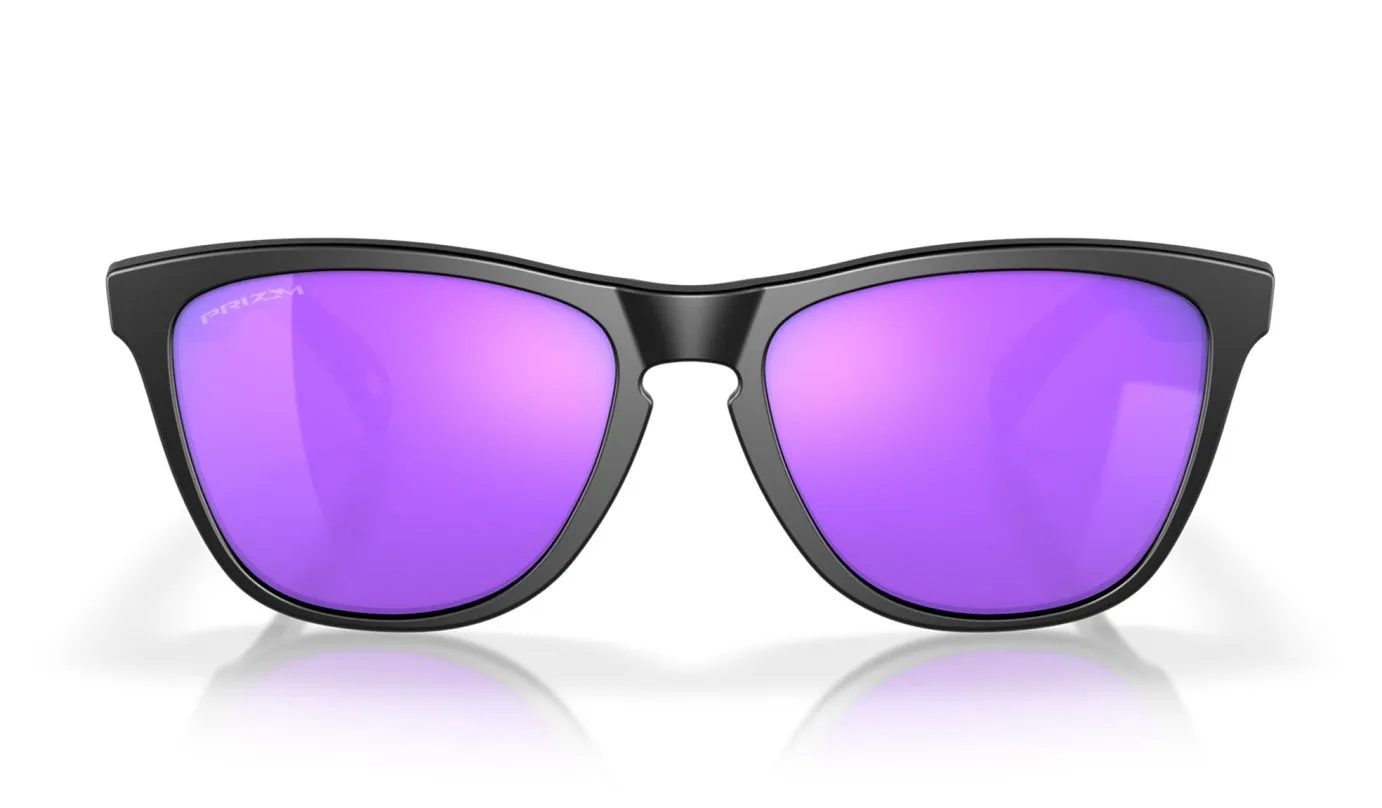 OAKLEY Frogskins Sunglasses - Matte Black - Prizm Violet Lens