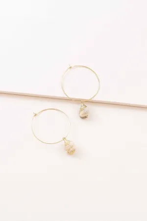Ocean Calls Hoop Earrings - 14K
