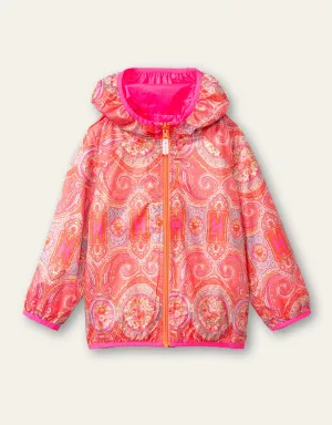 OILILY City Rose Girls Coral & Pink Paisley Reversible Jacket - CLEARANCE SALE