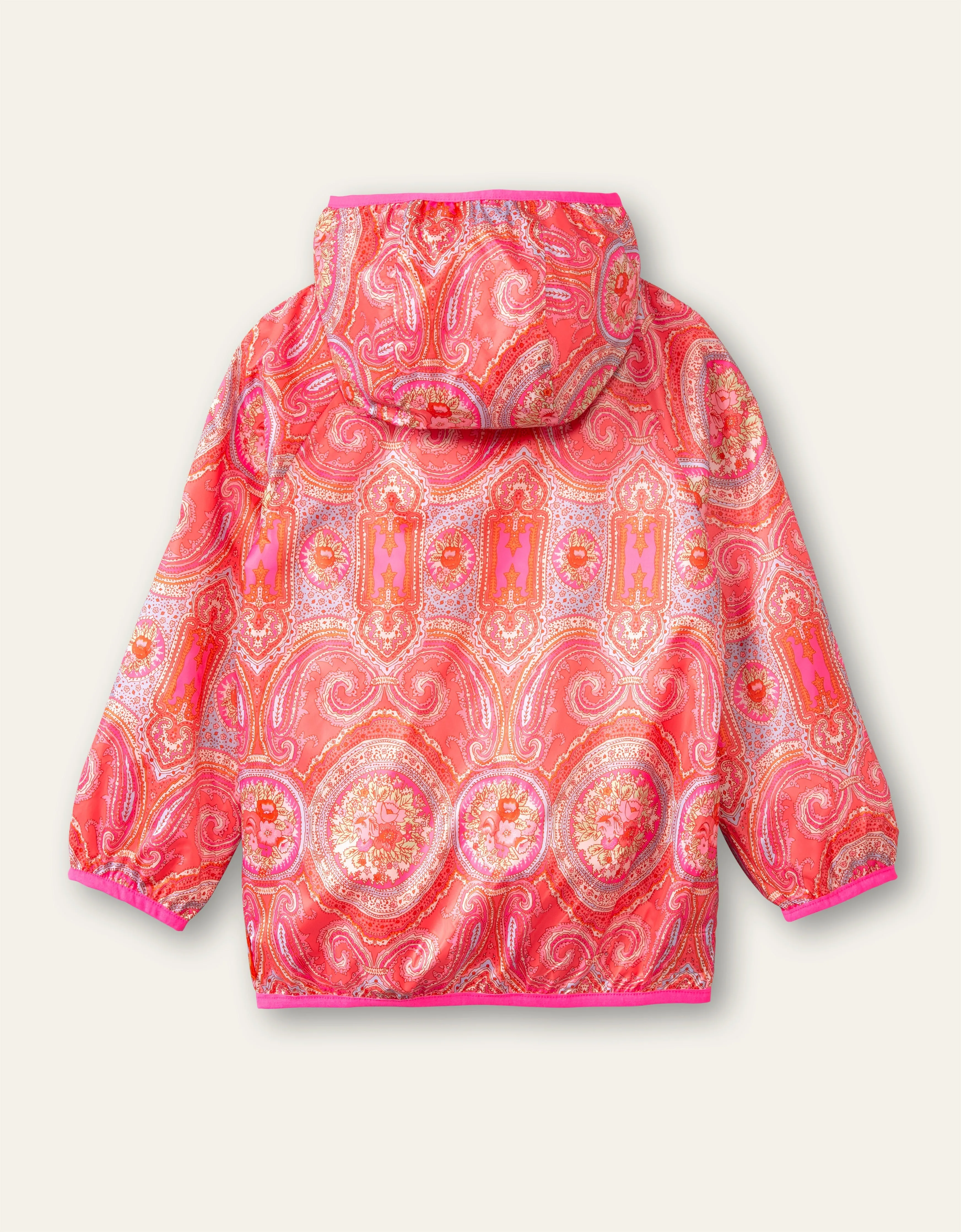 OILILY City Rose Girls Coral & Pink Paisley Reversible Jacket - CLEARANCE SALE