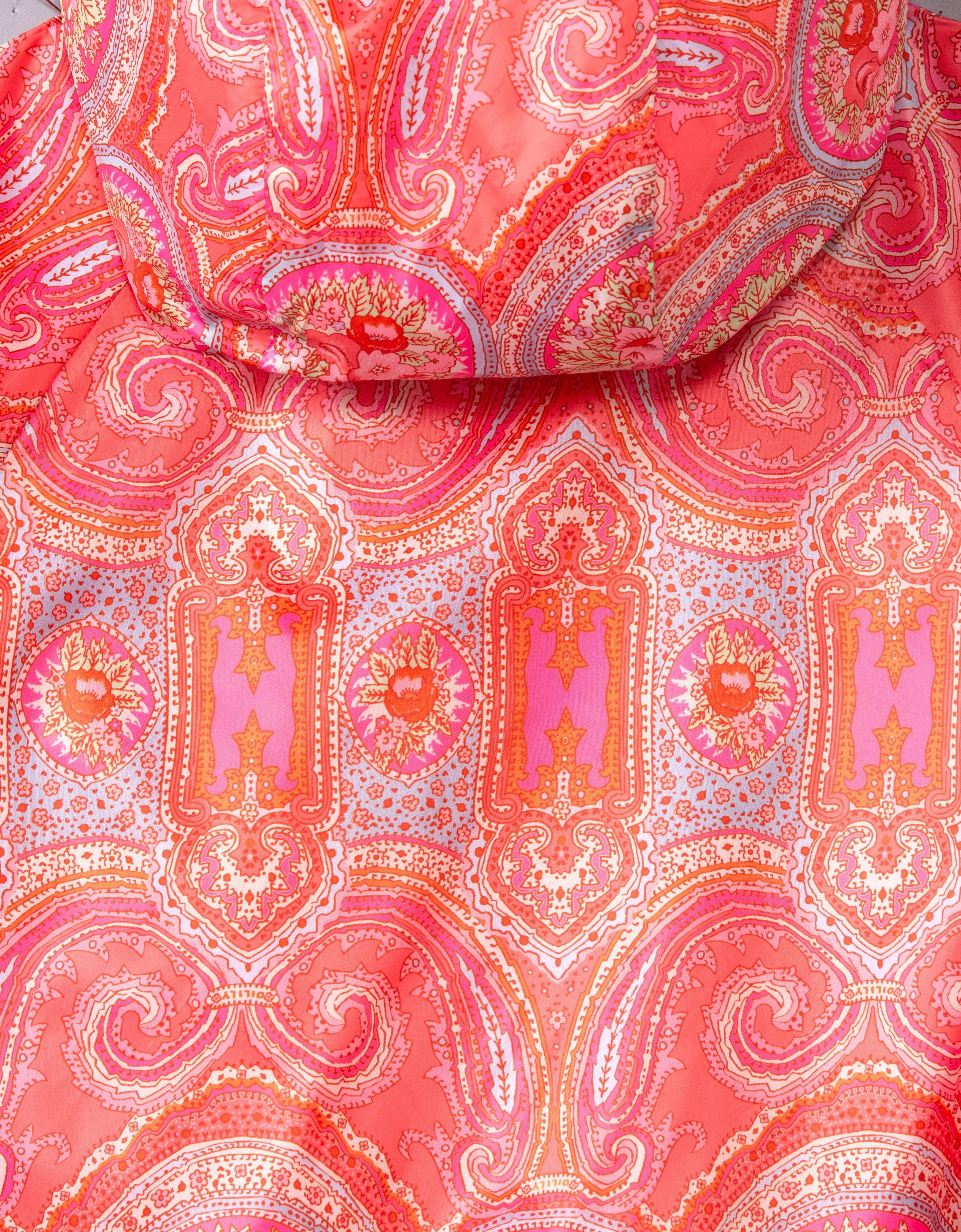 OILILY City Rose Girls Coral & Pink Paisley Reversible Jacket - CLEARANCE SALE