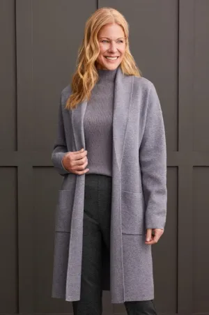 Open Coatigan with Patch Pockets