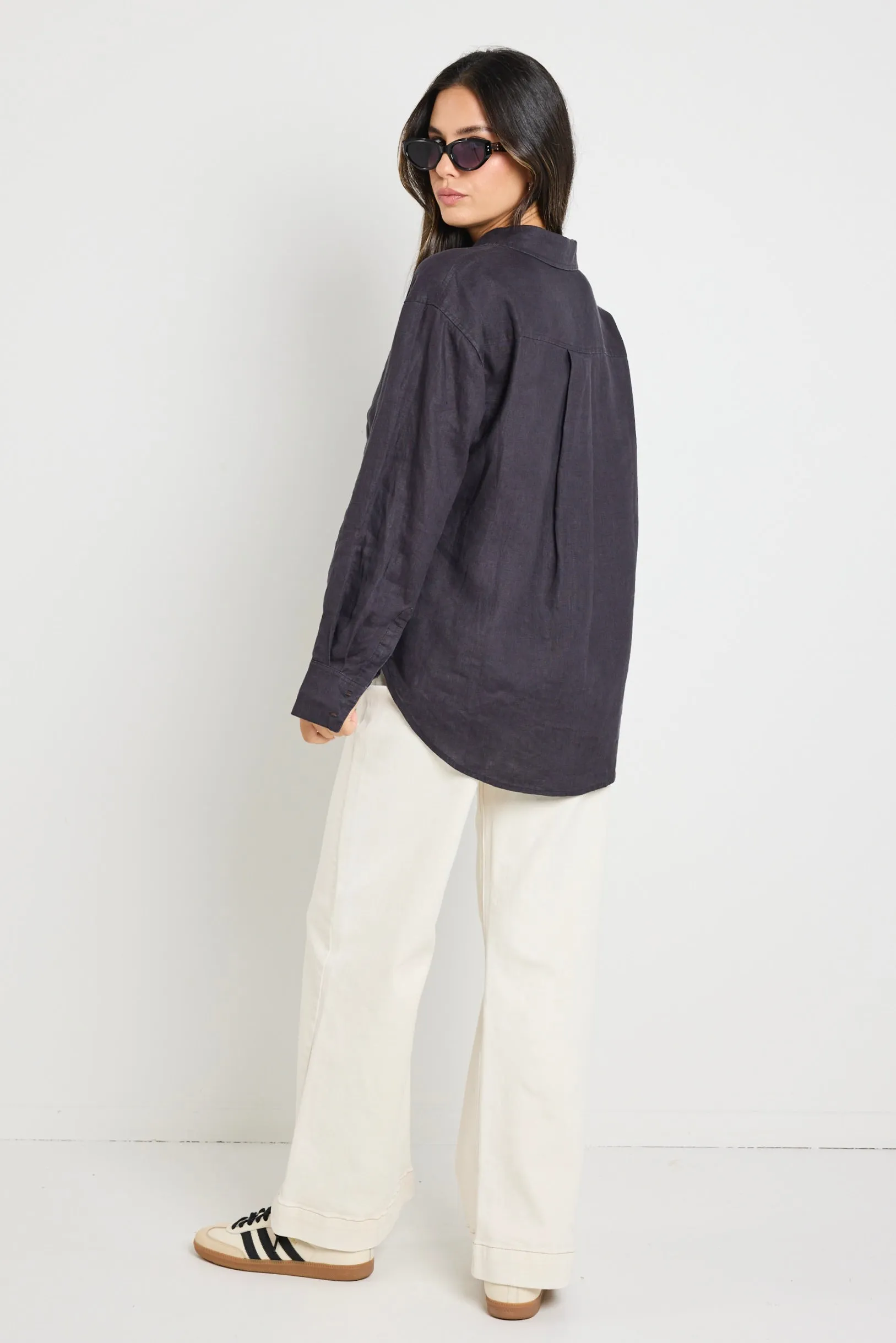 Optimum Charcoal Linen Classic Shirt