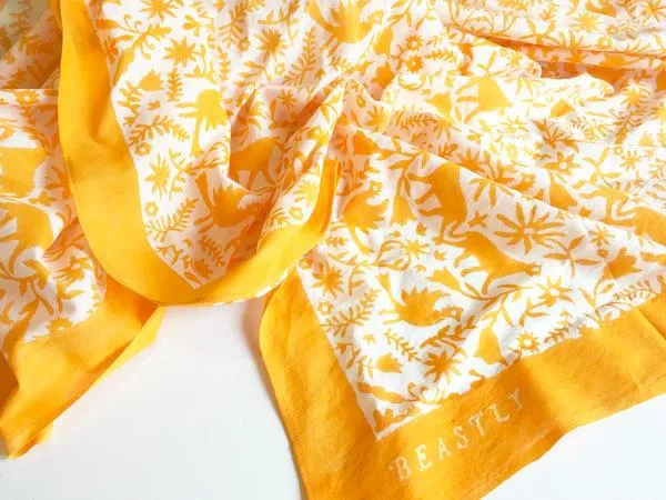 Orange Jaguar Sarong / Grand Scarf