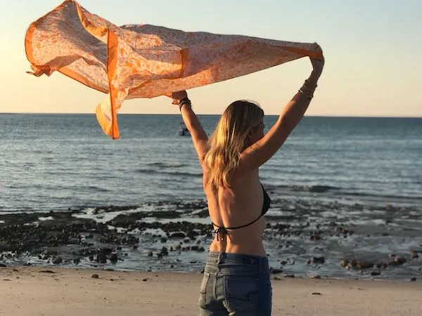 Orange Jaguar Sarong / Grand Scarf