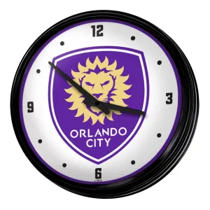Orlando City: Retro Lighted Wall Clock