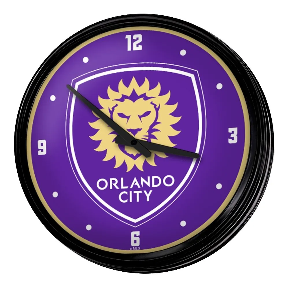 Orlando City: Retro Lighted Wall Clock