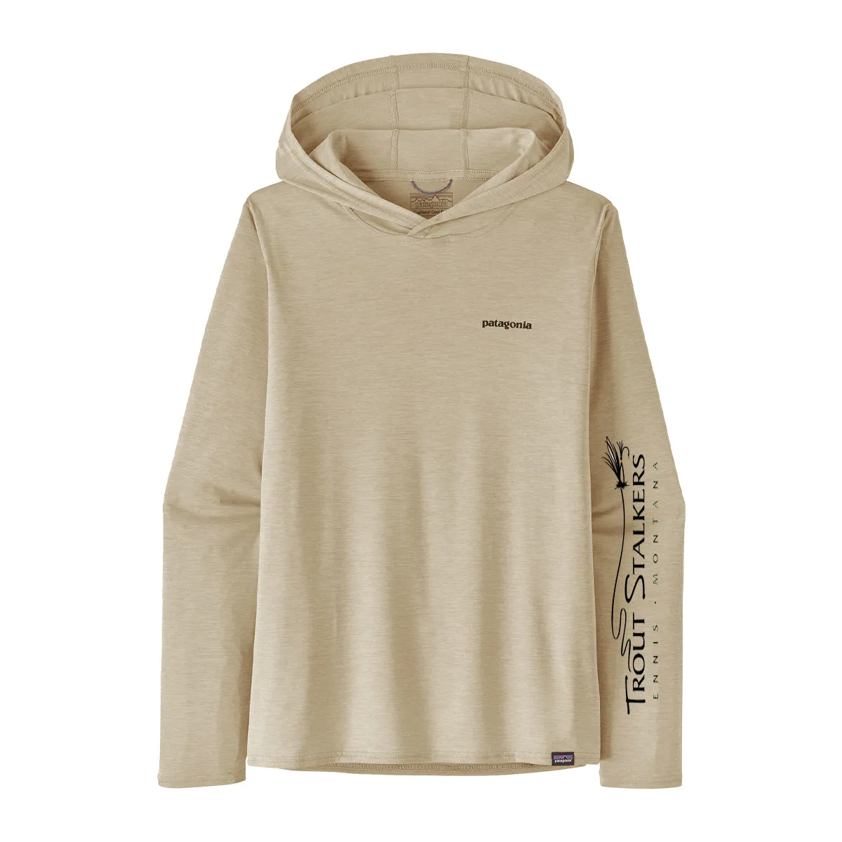 Patagonia MTS Logo Womens Cap Cool Daily Graphic Hoody Fitz Roy Trout: Pumice X-Dye