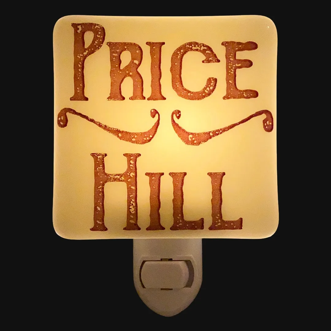 PERSONALIZED Night Light Rustic Scroll with Family Name or City