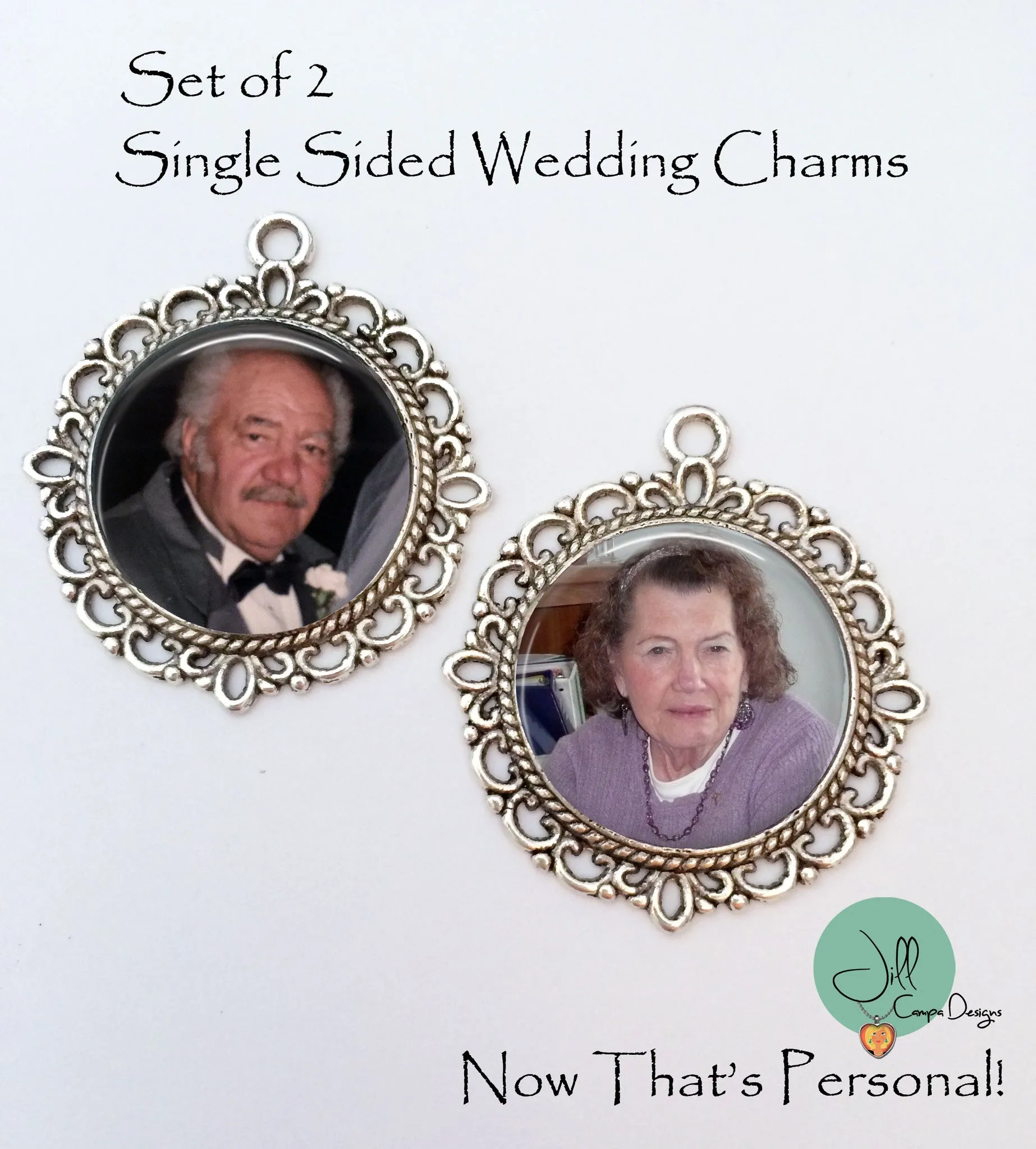 Personalized Photo & Handwriting Wedding Bouquet Charms