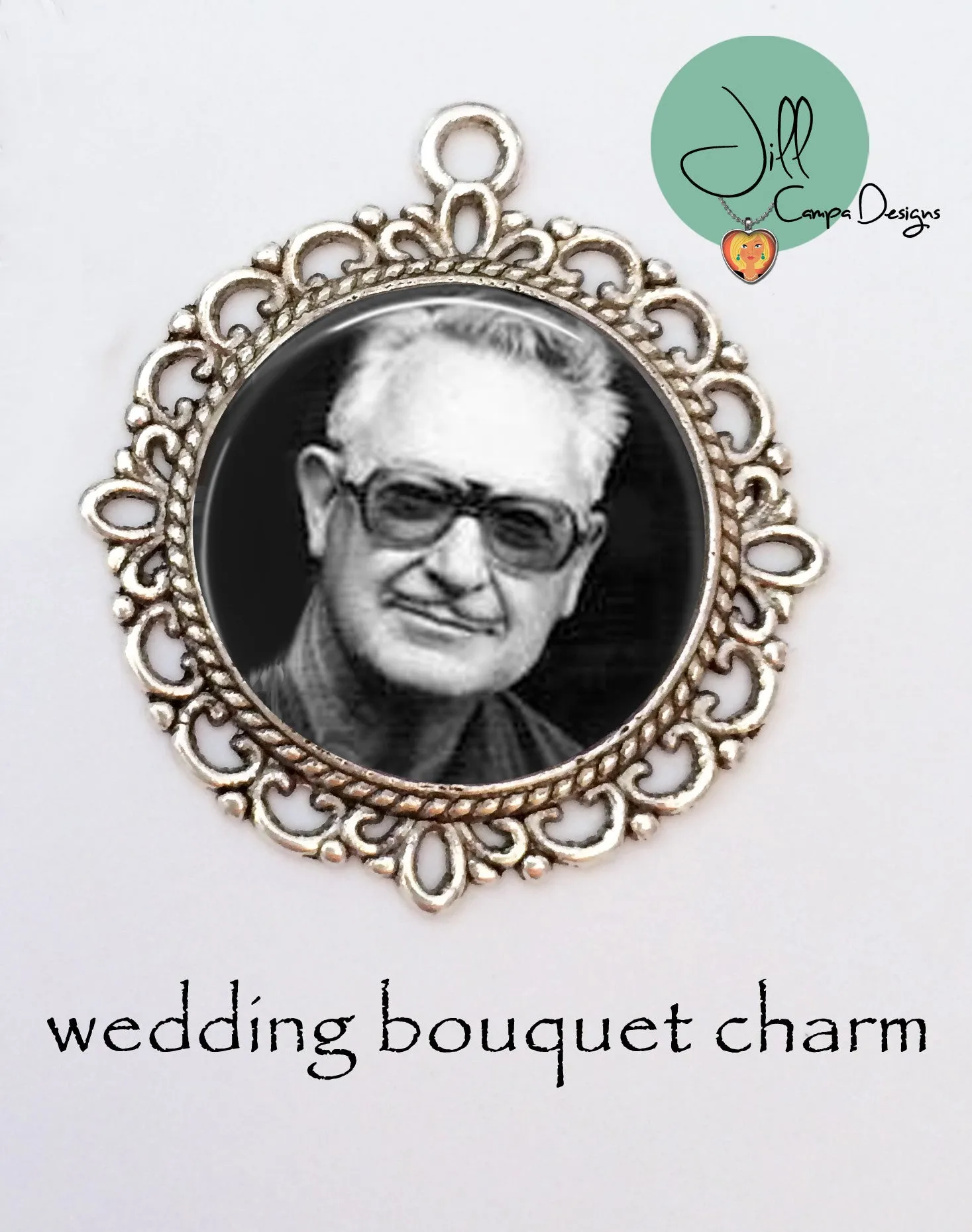 Personalized Photo & Handwriting Wedding Bouquet Charms