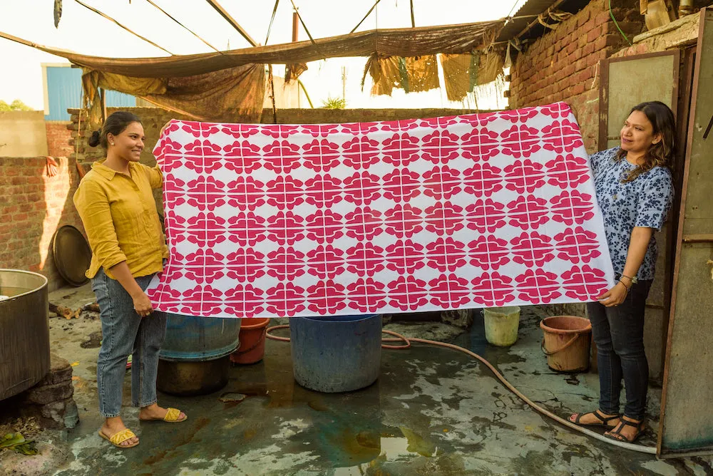 Pink Butterfly Sundress / Long Kaftan