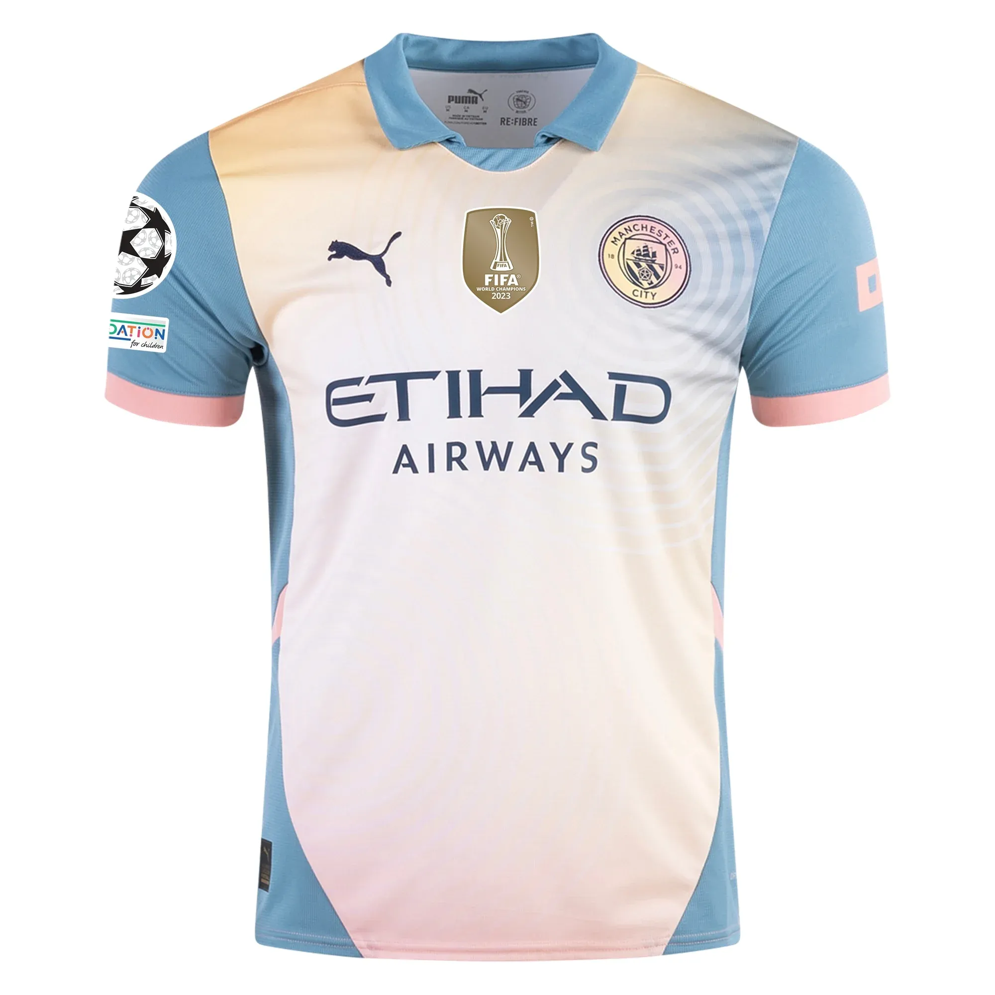 Puma Manchester City Phil Foden Fourth Jersey w/ Champions League   Club World Cup Patch 24/25 (Packaging Rosebay/Bold Blue)