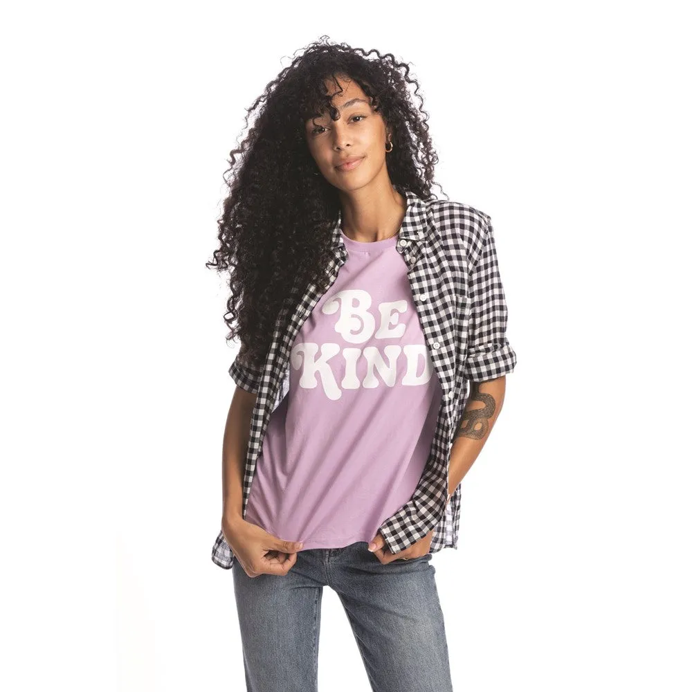 Purple Be Kind Ladies T-Shirt