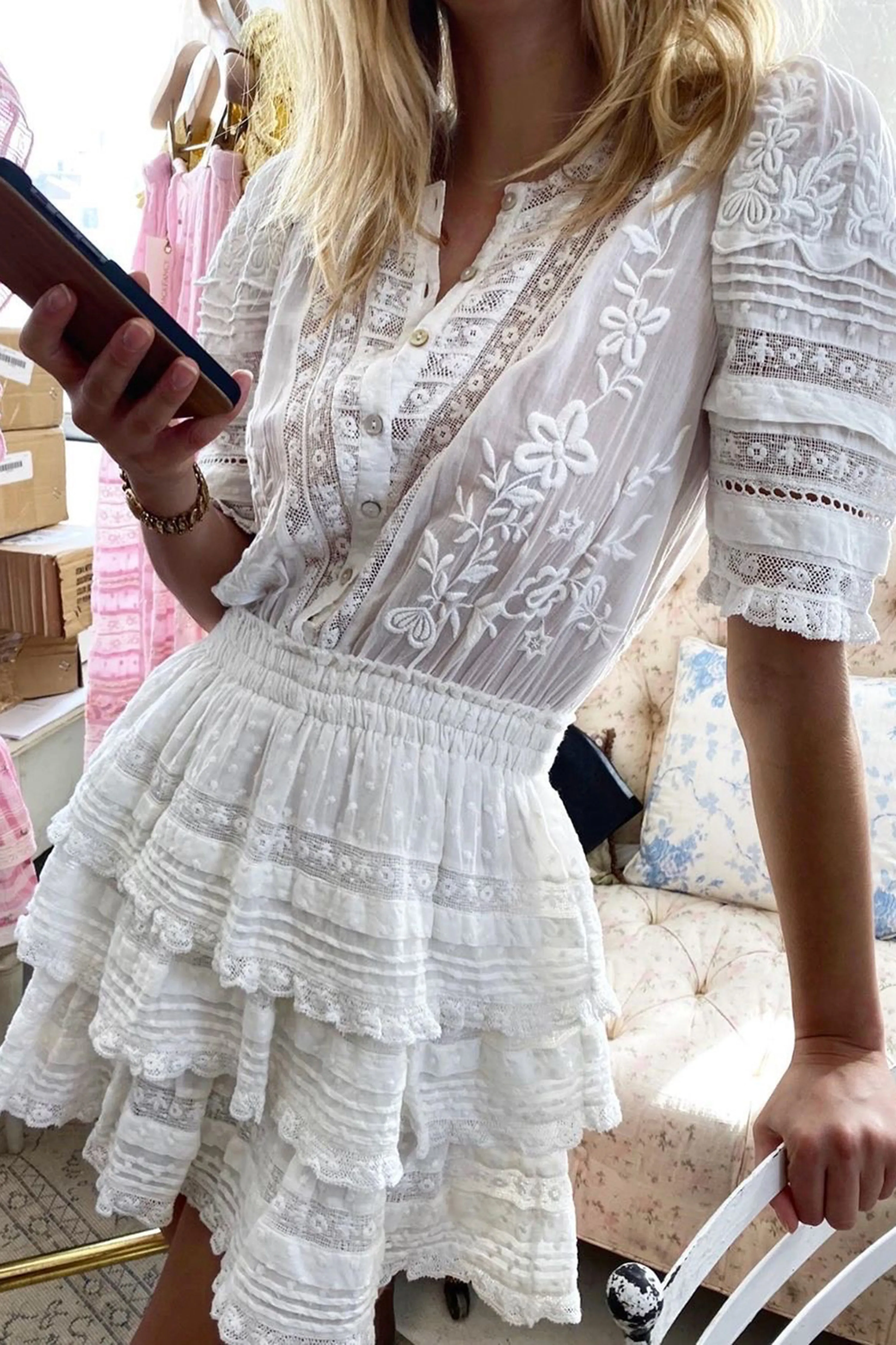 Quincy Dress - White