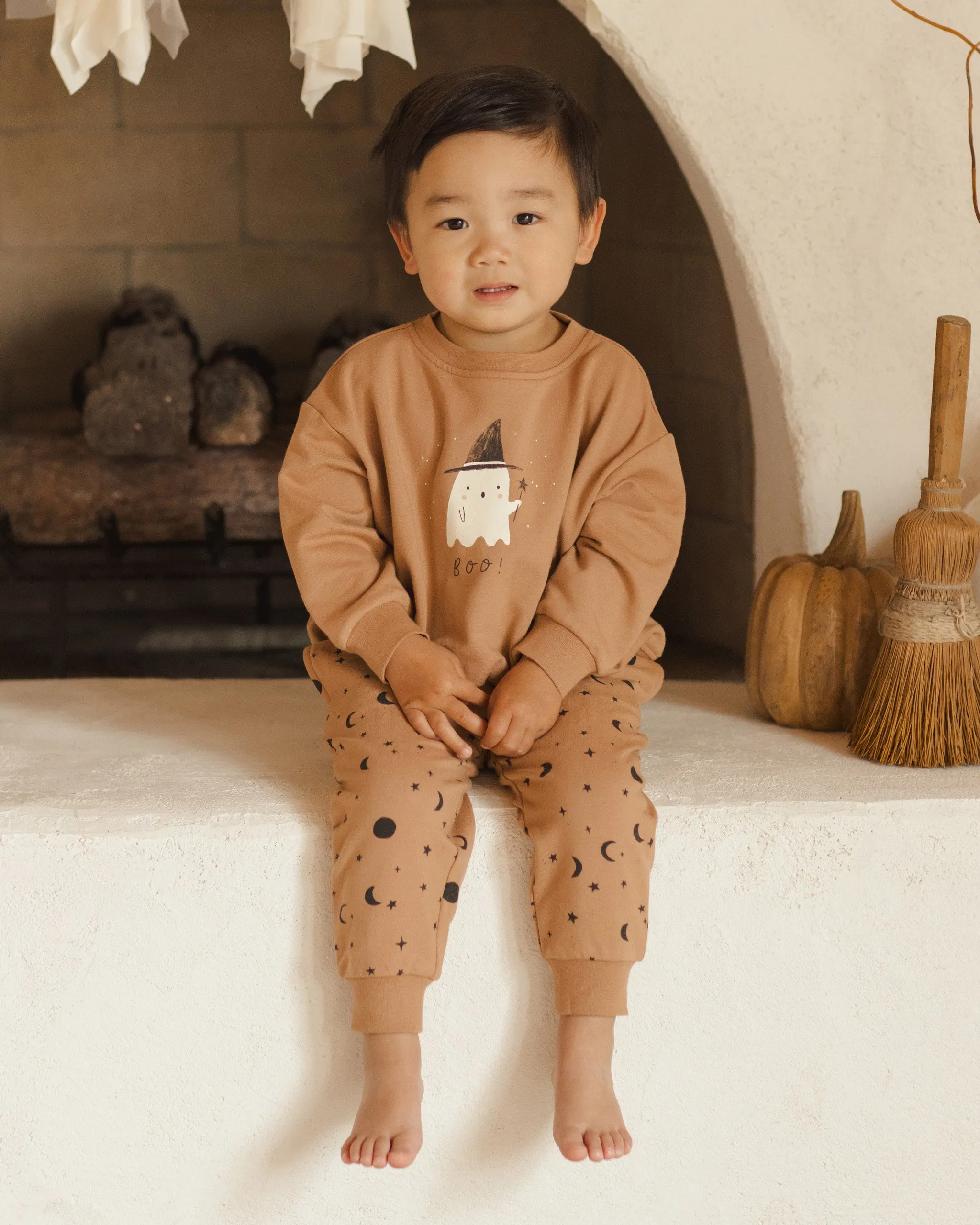 Quincy Mae Relaxed Fleece Sweatpant || Night Sky