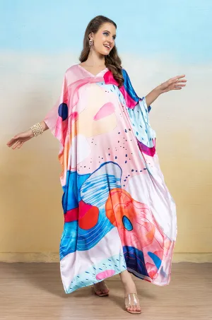 Radiance Drift Soft Satin Women Dress Kaftan