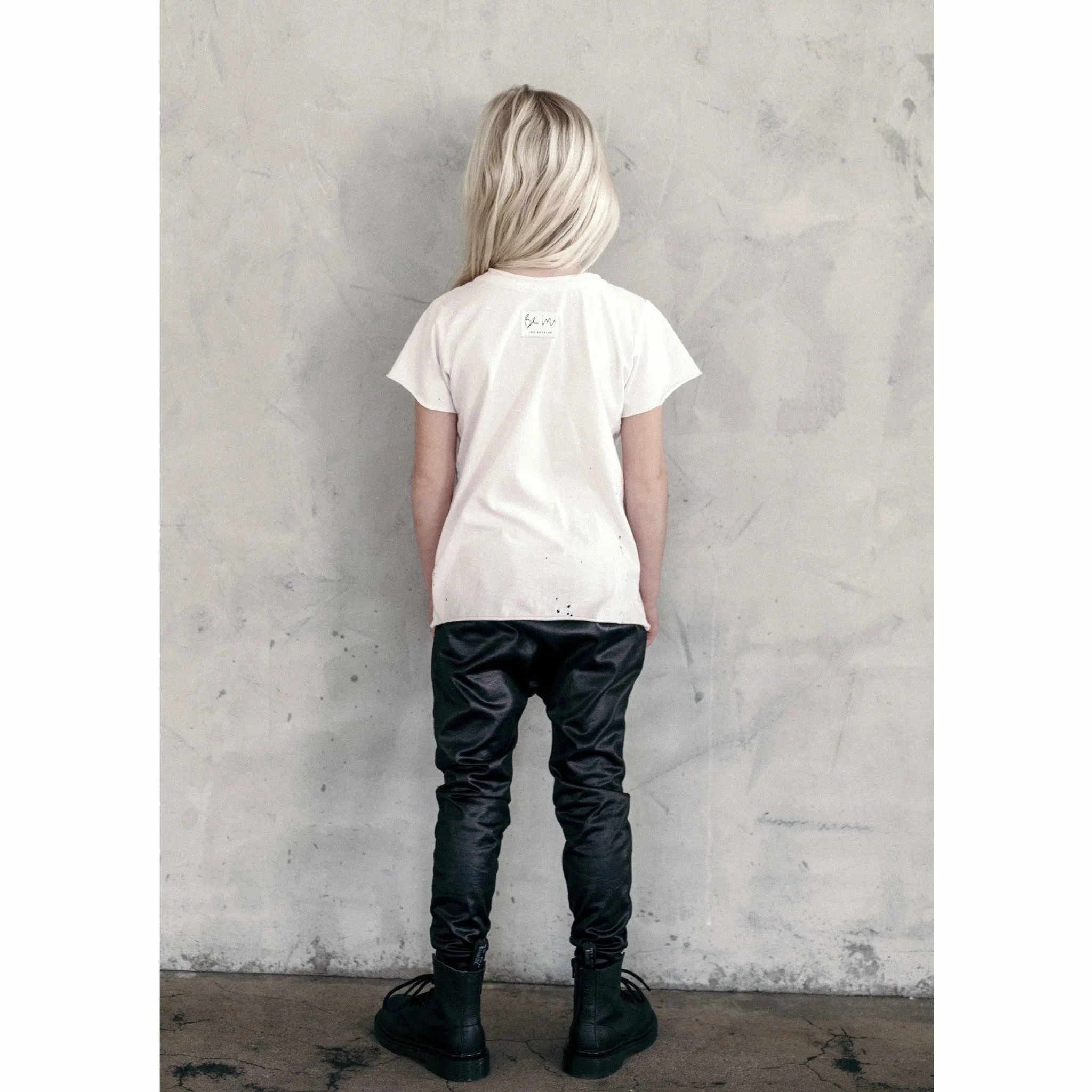 Raw Edge Tee Burned Out Holes Pink