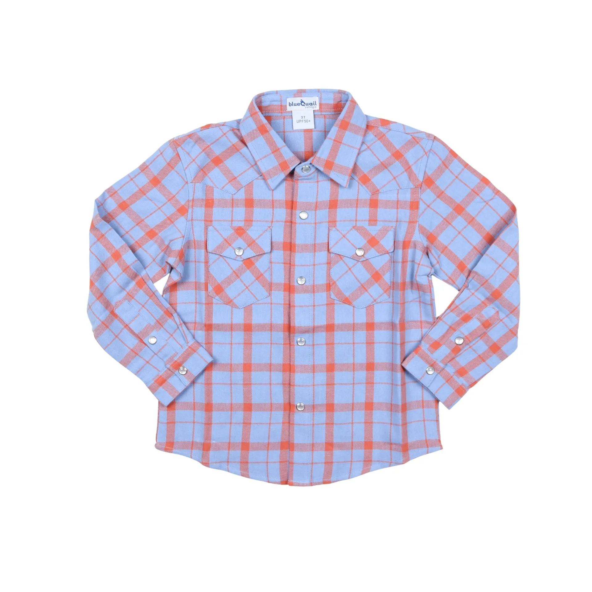 Red & Blue Plaid Flannel Pearl Snap Long Sleeve Shirt || BlueQuail Clothing