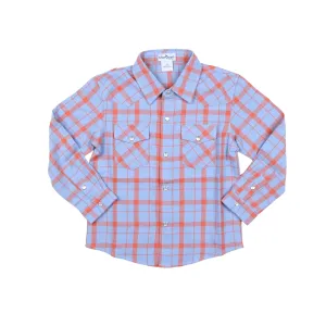 Red & Blue Plaid Flannel Pearl Snap Long Sleeve Shirt || BlueQuail Clothing
