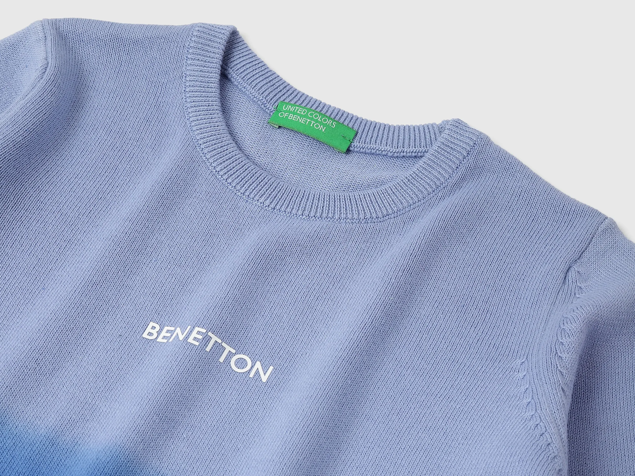 Regular Fit Round Neck Ombre Sweatshirt